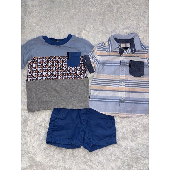 Ben Sherman Boys Sz. 12 Mo. Lot. 2 Shirts, Shorts. Adorable - Picture 1 of 11